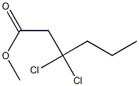 3,3-ジクロロカプロン酸メチル 化学構造式