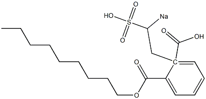 Phthalic acid 1-nonyl 2-(2-sodiosulfoethyl) ester Structure