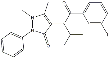 N-Antipyrinyl-m-iodo-N-isopropylbenzamide Struktur