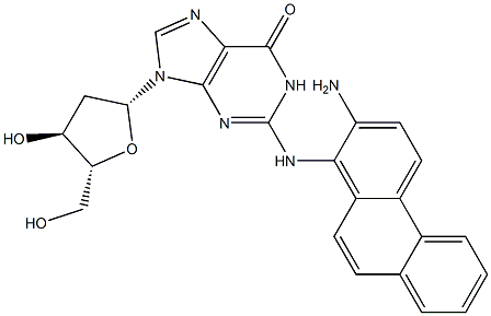 N-(2-Aminophenanthren-1-yl)-2'-deoxyguanosine,,结构式