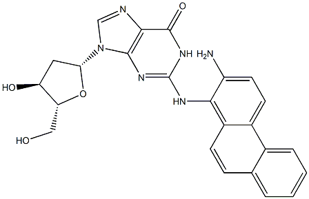 N-(2-Aminophenanthren-1-yl)-2'-deoxyguanosine Structure