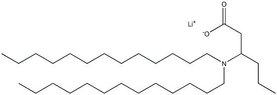 3-(ジトリデシルアミノ)ヘキサン酸リチウム 化学構造式