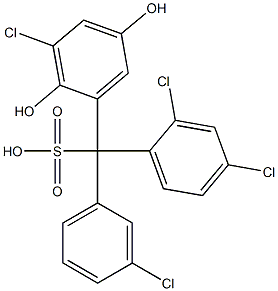 (3-Chlorophenyl)(2,4-dichlorophenyl)(3-chloro-2,5-dihydroxyphenyl)methanesulfonic acid