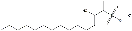 3-Hydroxypentadecane-2-sulfonic acid potassium salt 结构式