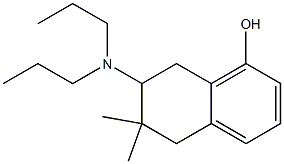 5,6,7,8-テトラヒドロ-6,6-ジメチル-7-ジプロピルアミノナフタレン-1-オール 化学構造式