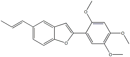 5-[(E)-1-Propenyl]-2-(2,4,5-trimethoxyphenyl)benzofuran 结构式