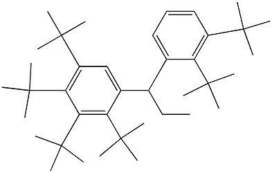 1-(2,3,4,5-テトラ-tert-ブチルフェニル)-1-(2,3-ジ-tert-ブチルフェニル)プロパン 化学構造式
