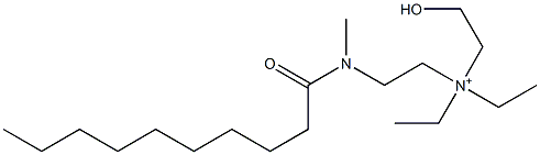 N,N-Diethyl-N-(2-hydroxyethyl)-2-(N-decanoyl-N-methylamino)ethanaminium,,结构式