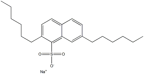 2,7-Dihexyl-1-naphthalenesulfonic acid sodium salt Struktur