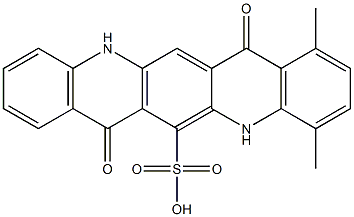 5,7,12,14-Tetrahydro-1,4-dimethyl-7,14-dioxoquino[2,3-b]acridine-6-sulfonic acid,,结构式