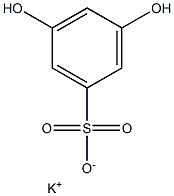 3,5-Dihydroxybenzenesulfonic acid potassium salt,,结构式