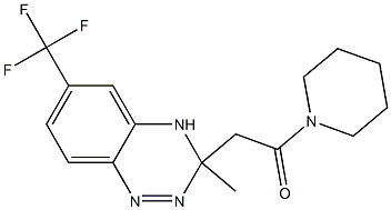 6-(Trifluoromethyl)-3-methyl-3-[(piperidinocarbonyl)methyl]-3,4-dihydro-1,2,4-benzotriazine,,结构式