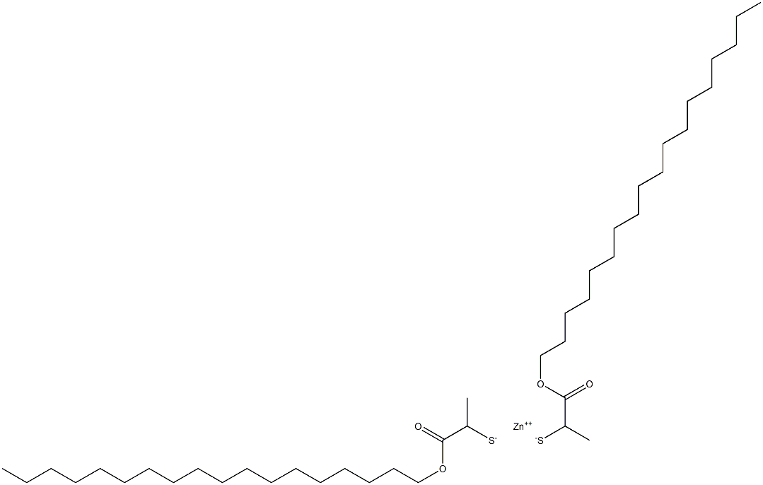 Zinc bis[1-(octadecyloxycarbonyl)ethanethiolate] Structure