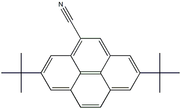 2,7-Di(1,1-dimethylethyl)pyrene-4-carbonitrile,,结构式