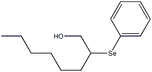 2-(フェニルセレノ)オクタン-1-オール 化学構造式