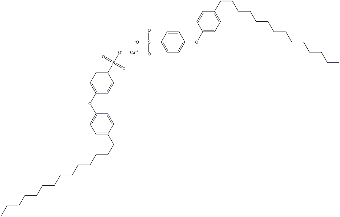 ビス[4-(4-テトラデシルフェノキシ)ベンゼンスルホン酸]カルシウム 化学構造式