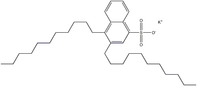 3,4-ジウンデシル-1-ナフタレンスルホン酸カリウム 化学構造式