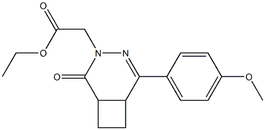 4,5-Ethylene-3-(4-methoxyphenyl)-5,6-dihydro-6-oxopyridazine-1(4H)-acetic acid ethyl ester Structure