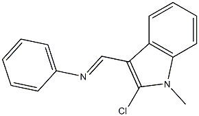 2-Chloro-1-methyl-3-[[(phenyl)imino]methyl]-1H-indole Structure