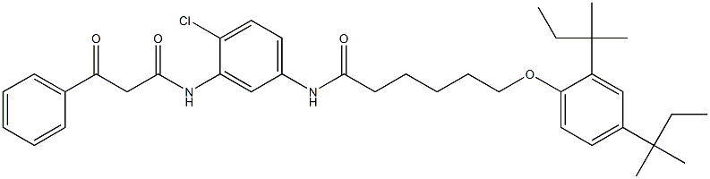 2-Benzoyl-2'-chloro-5'-[6-(2,4-di-tert-pentylphenoxy)hexanoylamino]acetanilide Struktur