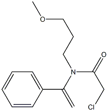 N-[1-(フェニル)ビニル]-N-[3-メトキシプロピル]-2-クロロアセトアミド 化学構造式