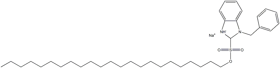 1-Benzyl-2,3-dihydro-2-tricosyl-1H-benzimidazole-2-sulfonic acid sodium salt Structure