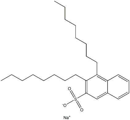 3,4-Dioctyl-2-naphthalenesulfonic acid sodium salt Structure