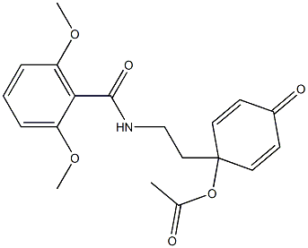 N-[2-(1-Acetoxy-4-oxo-2,5-cyclohexadienyl)ethyl]-2,6-dimethoxybenzamide,,结构式