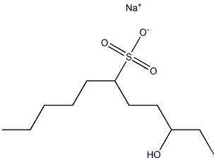 3-Hydroxyundecane-6-sulfonic acid sodium salt Structure