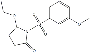 5-Ethoxy-1-[[3-methoxyphenyl]sulfonyl]pyrrolidin-2-one Struktur