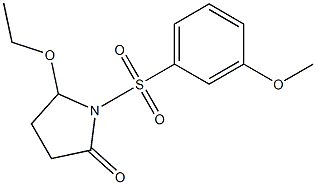 5-Ethoxy-1-[[3-methoxyphenyl]sulfonyl]pyrrolidin-2-one,,结构式