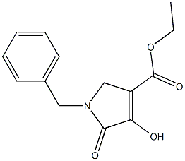 1-ベンジル-4-ヒドロキシ-5-オキソ-2,5-ジヒドロ-1H-ピロール-3-カルボン酸エチル 化学構造式