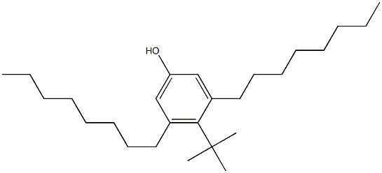 4-tert-Butyl-3,5-dioctylphenol,,结构式