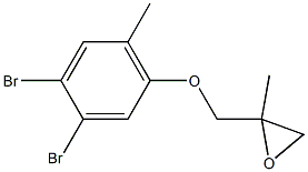 3,4-ジブロモ-6-メチルフェニル2-メチルグリシジルエーテル 化学構造式