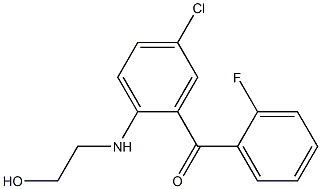 2-[(2-Hydroxyethyl)amino]-5-chloro-2'-fluorobenzophenone,,结构式