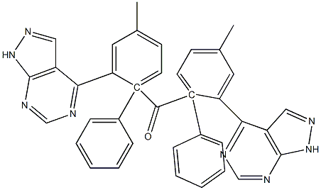 1-フェニル-1H-ピラゾロ[3,4-d]ピリミジン-4-イル(4-メチルフェニル)ケトン 化学構造式