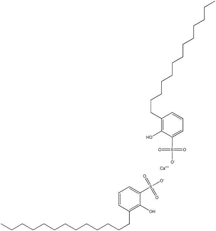 Bis(2-hydroxy-3-tridecylbenzenesulfonic acid)calcium salt Structure