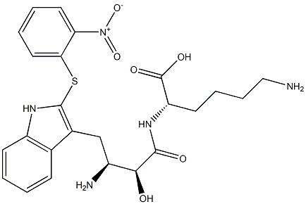 N2-[(2S,3S)-3-Amino-2-hydroxy-4-[2-[(2-nitrophenyl)thio]-1H-indol-3-yl]butyryl]-L-lysine