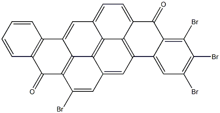 1,2,3,7-テトラブロモ-8,16-ピラントレンジオン 化学構造式