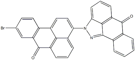 2-(9-Bromo-7-oxo-7H-benz[de]anthracen-3-yl)-1,2-diazaaceanthrylen-6(2H)-one Struktur