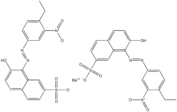 Bis[1-[(4-ethyl-3-nitrophenyl)azo]-2-hydroxy-7-naphthalenesulfonic acid]barium salt,,结构式