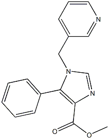 1-(3-ピリジルメチル)-5-フェニル-1H-イミダゾール-4-カルボン酸メチル 化学構造式