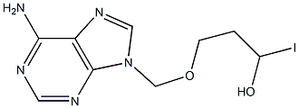 6-Amino-9-(2-hydroxy-1-iodomethylethoxymethyl)-9H-purine Structure