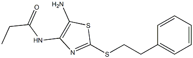 N-[5-Amino-2-[(2-phenylethyl)thio]thiazol-4-yl]propanamide Structure