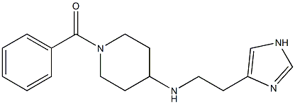 4-[2-[1-ベンゾイル-4-ピペリジニルアミノ]エチル]-1H-イミダゾール 化学構造式