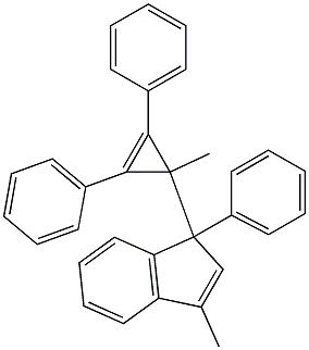 3-Methyl-1-phenyl-1-(2,3-diphenyl-1-methylcyclopropa-2-en-1-yl)-1H-indene Structure