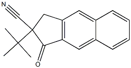 1-オキソ-2-tert-ブチル-2,3-ジヒドロ-1H-ベンゾ[f]インデン-2-カルボニトリル 化学構造式