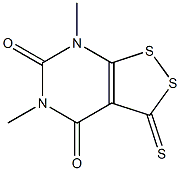 1,3-Dimethyl-5-thioxo-1,7-dihydro-6,7-dithia-2H-cyclopentapyrimidine-2,4(3H)-dione,,结构式