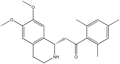 (1S)-6,7-Dimethoxy-1,2,3,4-tetrahydro-1-[(2,4,6-trimethylphenylcarbonyl)methyl]isoquinoline Structure