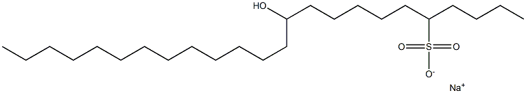 11-Hydroxytetracosane-5-sulfonic acid sodium salt Structure